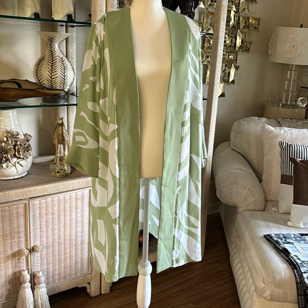 I have a light green and ivory cardigan